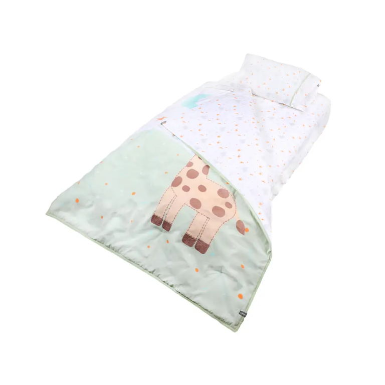 Cuna Colecho Lora Essential Grey + Juego sabanas jirafa - Imagen 7