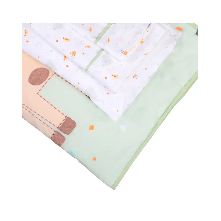 Cuna Colecho Lora Essential Grey + Juego sabanas jirafa - Imagen 8