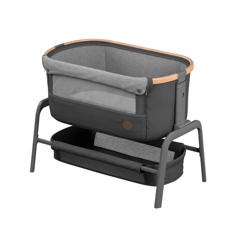 Cuna Colecho Lora Essential Grey + Juego sabanas jirafa - Imagen 4