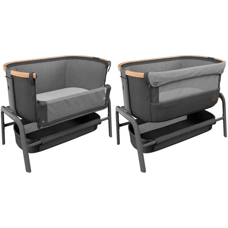 Cuna Colecho Lora Essential Grey + Juego sabanas jirafa - Imagen 3