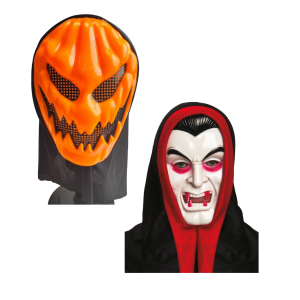 Pack 2 Mascaras Dracula y Calabaza  Halloween libre de BPA