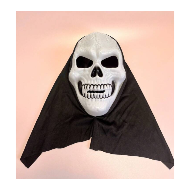 Mascara Calavera Blanca Halloween libre de BPA - Imagen 3