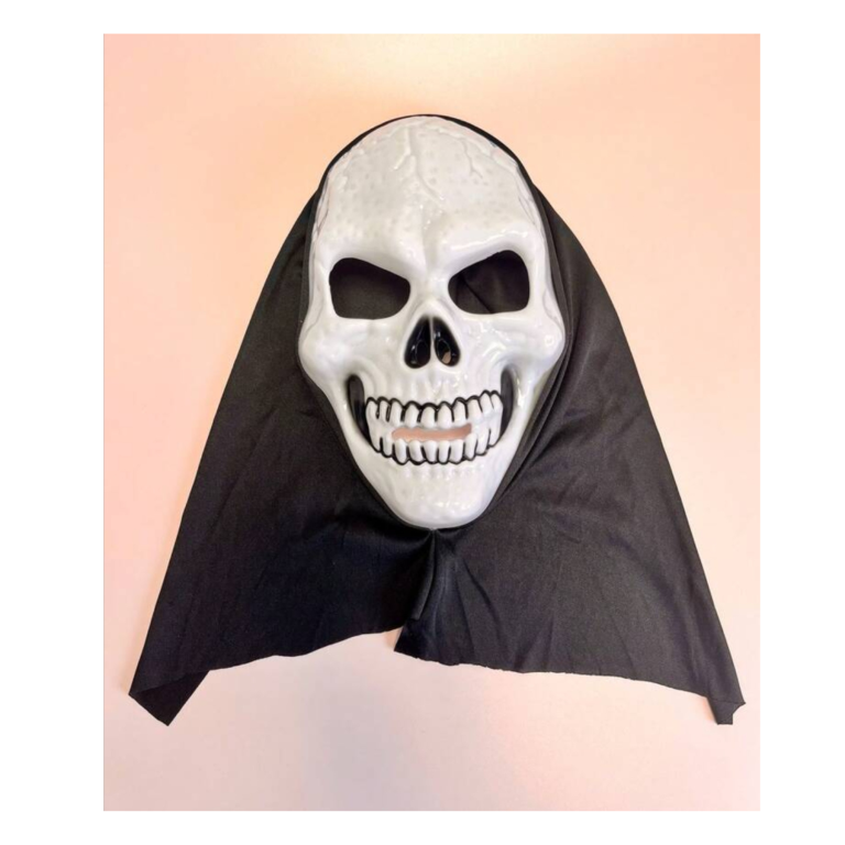 Mascara Calavera Blanca Halloween libre de BPA - Imagen 2
