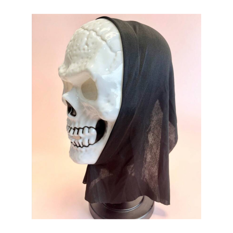 Mascara Calavera Blanca Halloween libre de BPA - Imagen 4