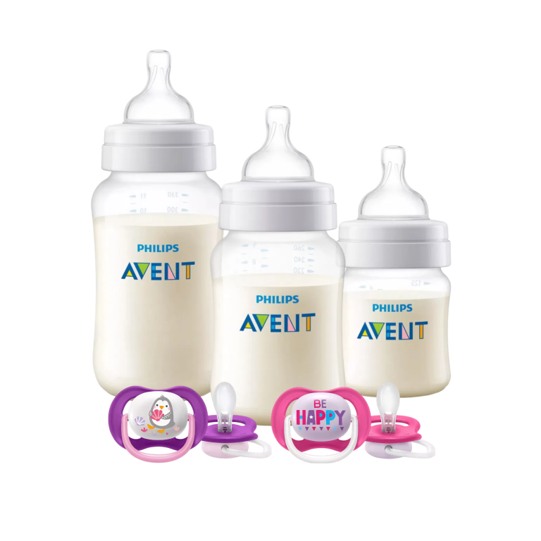 Set Avent 3 mamaderas- 2 chupetes 6-18m Pinguino