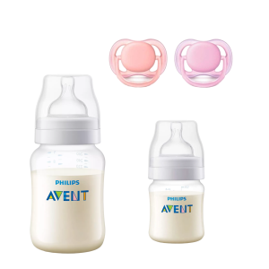 Mamaderas Anticolic 125, 260 ml  + 2 Chupetes 6-18m