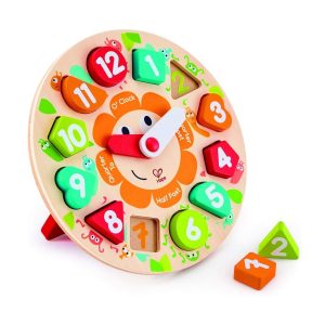 Reloj didáctico Multicolor ideal para el desarrollo Infantil Hape