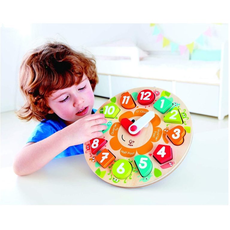 Reloj didáctico Multicolor ideal para el desarrollo Infantil Hape - Imagen 4