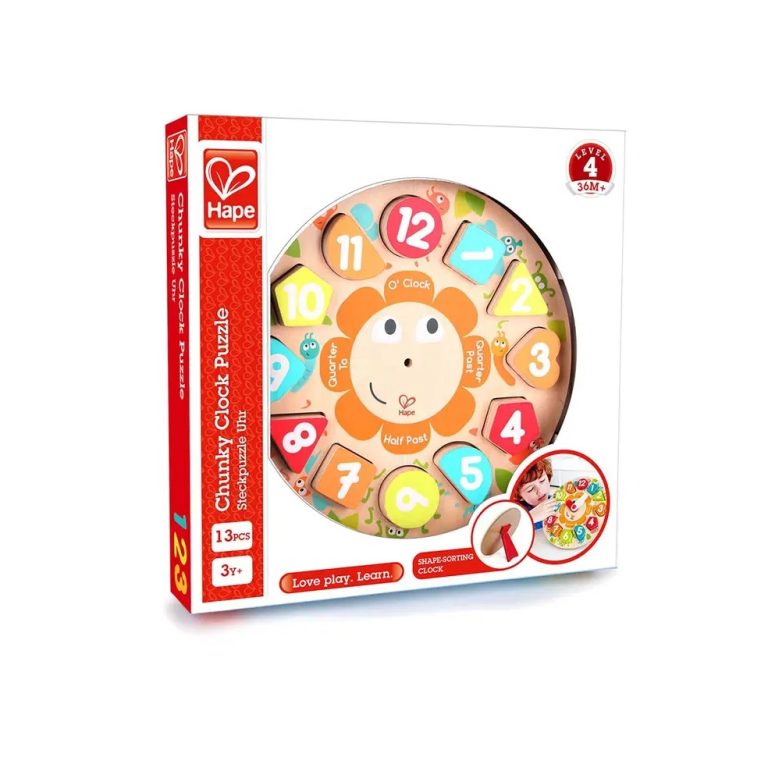 Reloj didáctico Multicolor ideal para el desarrollo Infantil Hape - Imagen 2