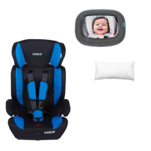 SILLA AUTO BUTACA HANGAR BLUE COSCO MAS ESPEJO Y ALMOHADILLA