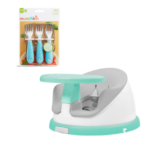 SILLA DE COMER PORTÁTIL  GIRATORIA I-TWIST MÁS SET 3 TENEDORES