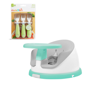 SILLA DE COMER PORTÁTIL  GIRATORIA I-TWIST MÁS SET 3 TENEDORES