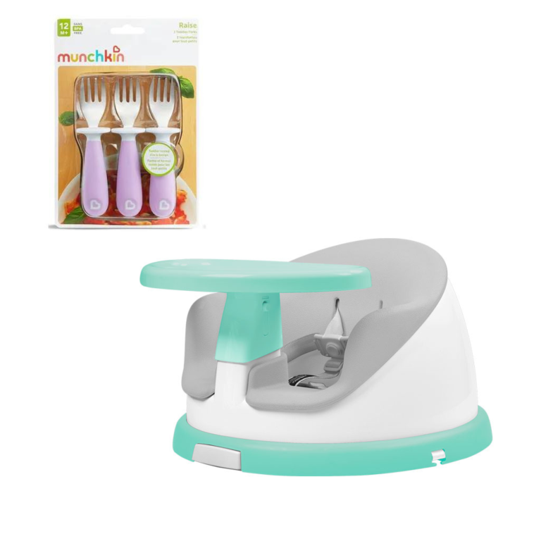 SILLA DE COMER PORTÁTIL  GIRATORIA I-TWIST MÁS SET 3 TENEDORES