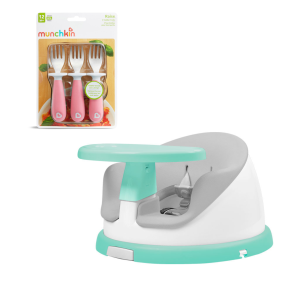 SILLA DE COMER PORTÁTIL  GIRATORIA I-TWIST MÁS SET 3 TENEDORES