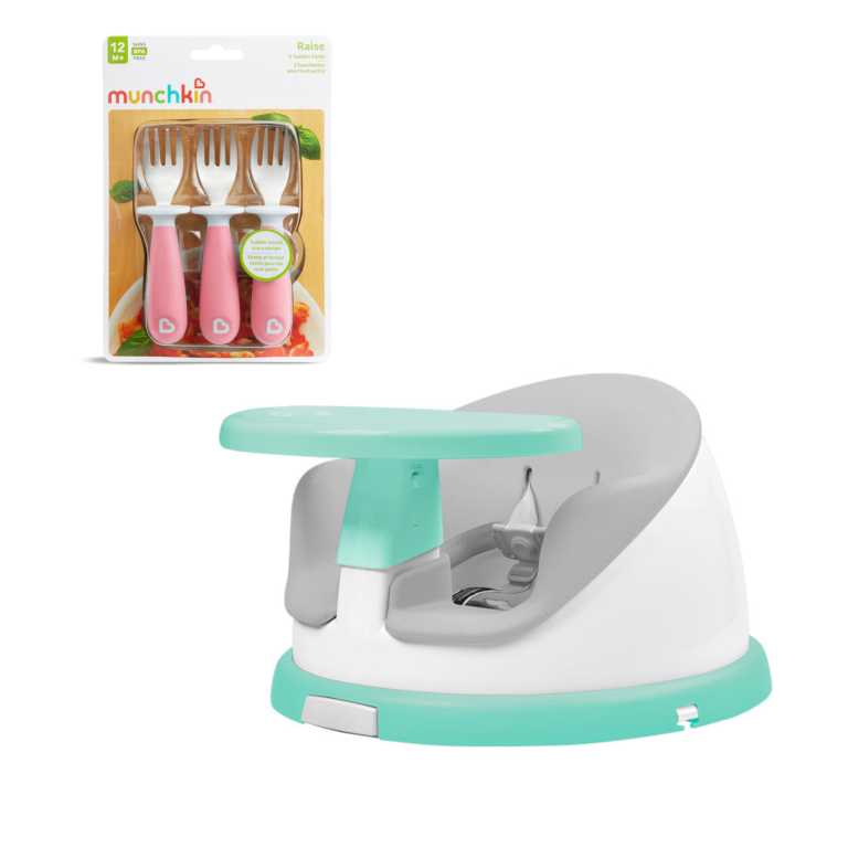 SILLA DE COMER PORTÁTIL  GIRATORIA I-TWIST MÁS SET 3 TENEDORES