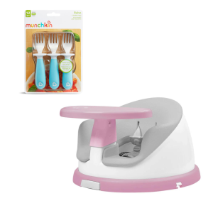 SILLA DE COMER PORTÁTIL  GIRATORIA I-TWIST MÁS SET 3 TENEDORES