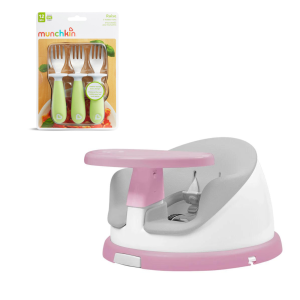 SILLA DE COMER PORTÁTIL  GIRATORIA I-TWIST MÁS SET 3 TENEDORES