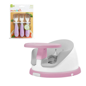 SILLA DE COMER PORTÁTIL  GIRATORIA I-TWIST MÁS SET 3 TENEDORES