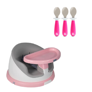 SILLA DE COMER PORTÁTIL & GIRATORIA I-TWIST MÁS SET DE 3 CUCHARAS COLORES SURTIDOS
