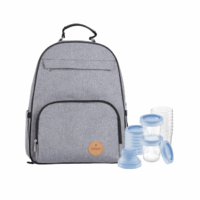 Pack Mochila maternal Oak + Set de 10 vasos de almacenamiento