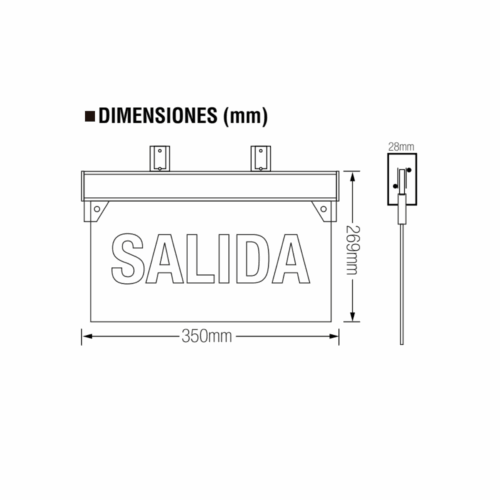 LETRERO LED CON TEXTO “SALIDA” - Imagen 5