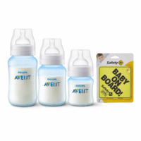 Set 3 Mamaderas Anticolic Blue+ Letrero Amarillo