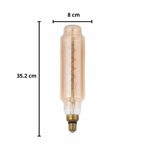 Ampolleta LED filamentos E27 4W luz cálida tipo Tubo - Imagen 3