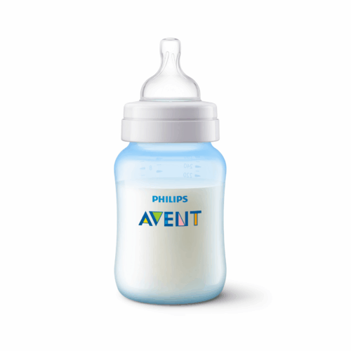 Pack 6 mamaderas Anticolic 125ml,260ml,330ml Avent Azul - Imagen 8