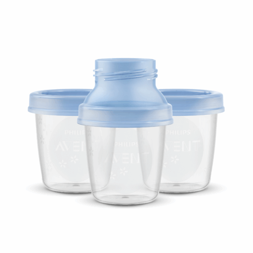 Set 10 Vasos de almacenamiento 0m+ 180ml + Set de 3 mamaderas Translucido - Imagen 2
