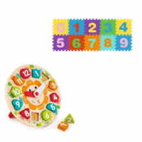 Reloj didáctico Multicolor Desarrollo más Alfombra puzzle