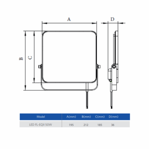 Proyector LED Floodlight-EQII 50W-5700-GY-GP OPPLE - Imagen 5