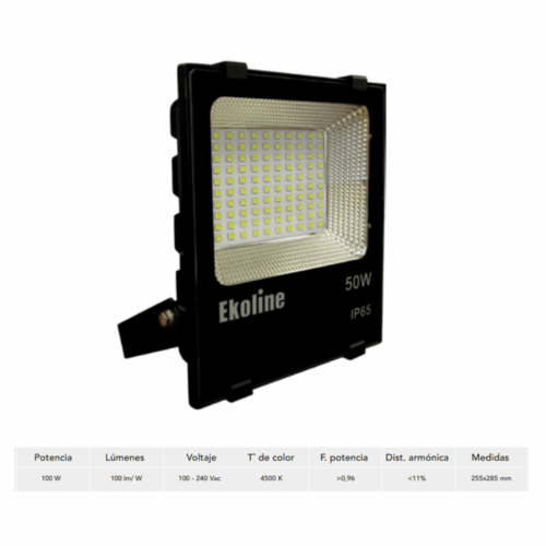 Proyector de Area LED Ekoled 100W Luz Día Ekoline 4500k - Imagen 3